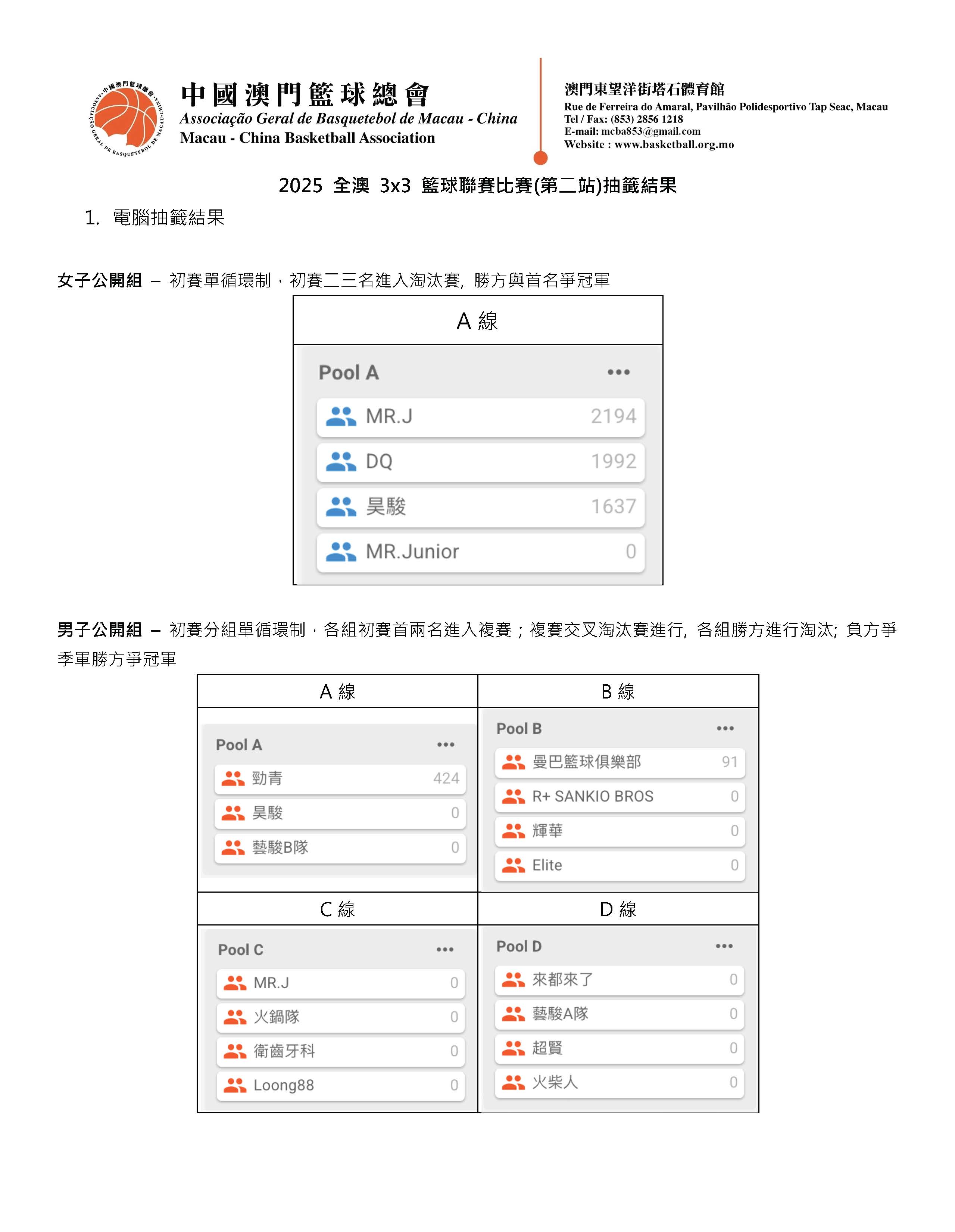 2025 全澳 3x3 籃球聯賽比賽(第二站)抽籤結果.jpg
